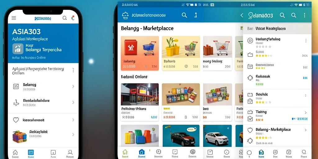 Tampilan antarmuka aplikasi ASIA303 yang memudahkan navigasi belanja.