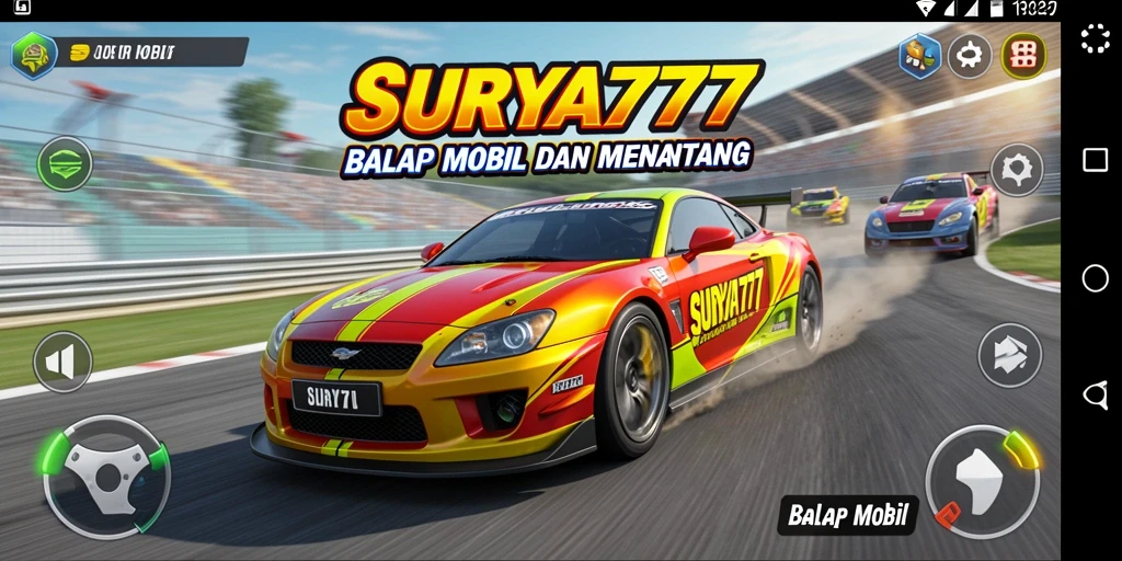 Antarmuka SURYA777 yang menarik dan intuitif saat balapan.