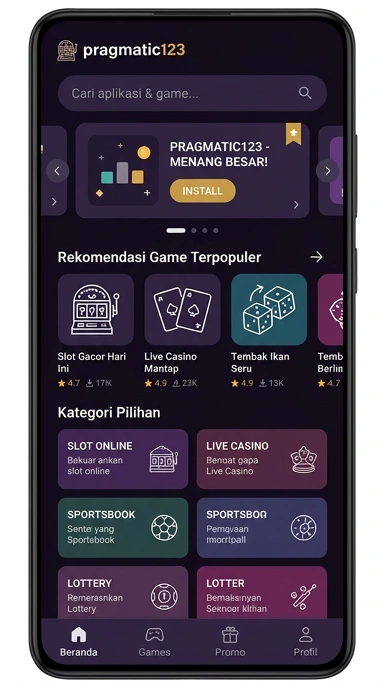 Tampilan katalog aplikasi pragmatic123