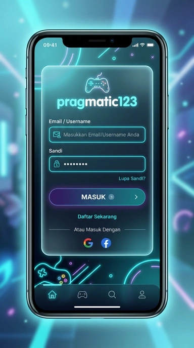 Tampilan halaman login pragmatic123